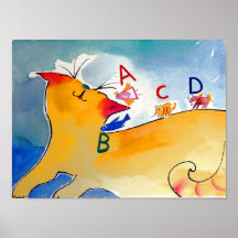 gatito ABC Posters
