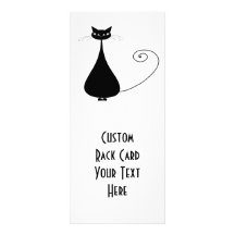 Gatito banal negro 4 diseños de tarjetas publicitarias