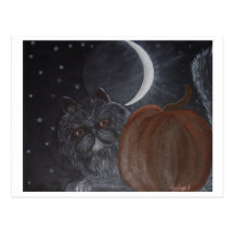Gatito de Halloween Tarjetas Postales