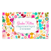 Gatito del jardín plantillas de tarjetas de visita
