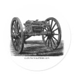Gatling Gun Round Stickers