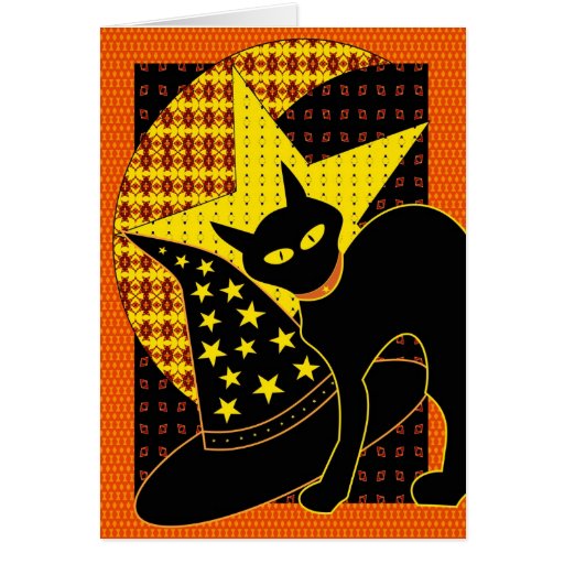 Gato de la estrella felicitación