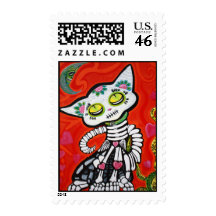 Gato De Los Muertos Postage