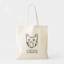 Gato de OMG Bolsas Lienzo