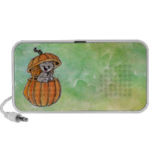 Gato en una calabaza iPod altavoces