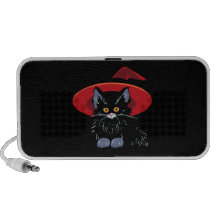 Gato negro del feliz Halloween Sistema Altavoz