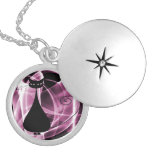Gato negro en ondas del arco iris - rosa de VoxKit Collares Personalizados