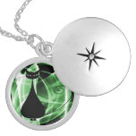 Gato negro en ondas del arco iris - verde de VoxKi Grimpola Personalizada