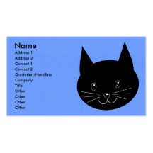 Gato negro plantilla de tarjeta personal