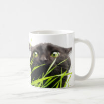 Gato y hierba tazas