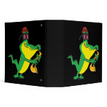 gator blues alligator playing sax cartoon binders