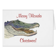 Gator Christmas Greetings Card