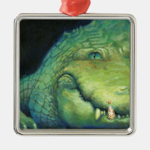 Gator Christmas Tooth ornament