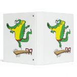 gator diving off diving board cartoon binders