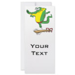 gator diving off diving board cartoon rack cards