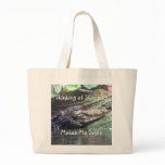 'Gator Grins: Thinking of Shopping-Jumbo Tote Bag
