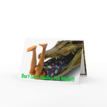 Gator Head Legs Happy Birthday cards