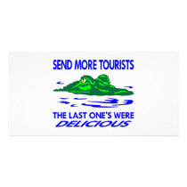 Gator Send More Tourists photo cards by Mustang_Lady Gator Send More Tourists photo cards