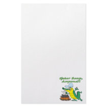 gator soup anyone funny alligator cooking cartoon stationery
