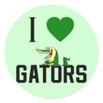 Gator Round Stickers