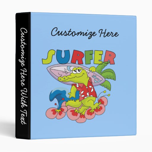 Gator Surfing T-shirts and Gifts Vinyl Binders