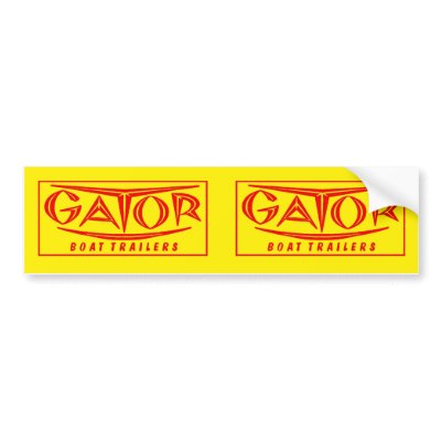 Gator Trailer Fender Sticker Bumper Sticker by andgott