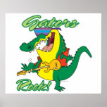 gators rock rock n roll alligator cartoon posters