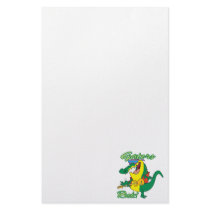 gators rock rock n roll alligator cartoon stationery design