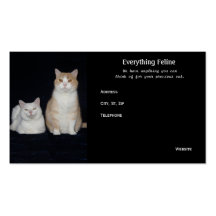 Gatos bonitos adaptables tarjetas de visita