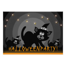 Gatos de vagabundeo - invitación del fiesta de Hal
