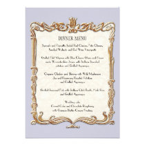 Gatsby Art Deco Nouveau Lace Faux Gold Tulip Personalized Invites