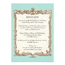 Gatsby Art Deco Nouveau Lace Faux Gold Tulip Personalized Invite