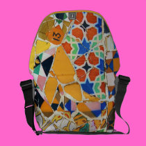 Gaudi Ceramic Tile (tencadis) Fractals rickshaw messenger bags