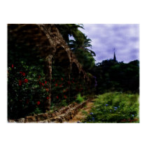Gaudi Park Fine Art Print by lorienyart Gaudi Park Fine Art Print