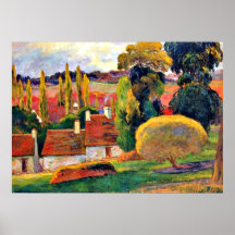 Gauguin: Farm in Brittany Print