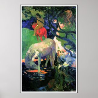 Gauguin Poster Print : The White Horse print