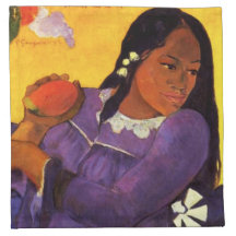 Gauguin Woman With A Mango Napkin