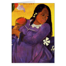 Gauguin Woman With A Mango Note Card