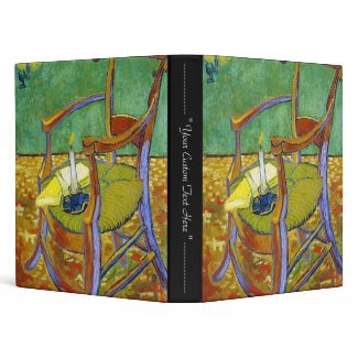 Gauguin's Chair vincent van gogh painting 3 Ring Binders