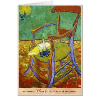 Gauguin's Chair vincent van gogh painting Card