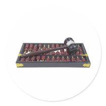 GavelAbacus071611 Round Sticker