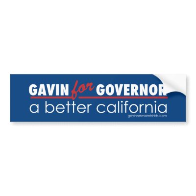 Gavin for Governor Bumper Sticker by gavinnewsomtshirts