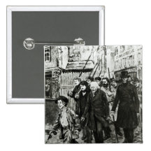 Gavroche Leading a Demonstration Pinback Button