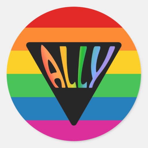 Gay Ally Triangle Classic Round Sticker Zazzle