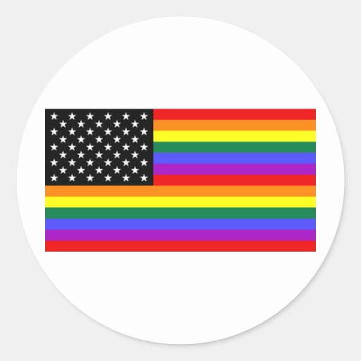 Gay America Pride Flag Stickers