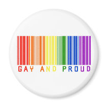 Gay and Proud  Barcode Refrigerator Magnet