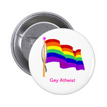 Gay Atheist Button buttons
