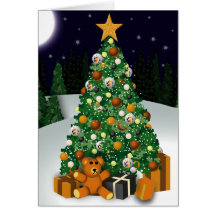 Gay Bears Christmas Tree Greeting Card