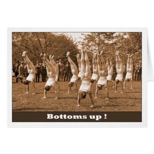 Gay Birthday Bottoms Up Greeting Card Zazzle