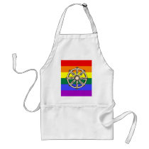 Gay Buddhist Pride aprons by markthaler Gay Buddhist Pride aprons